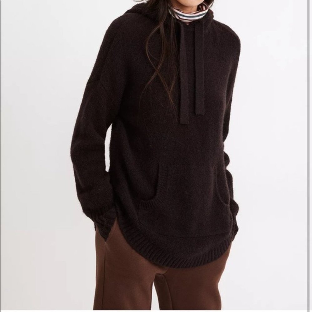 Madewell Wilmington Hoodie Sweater in Heather Raisin